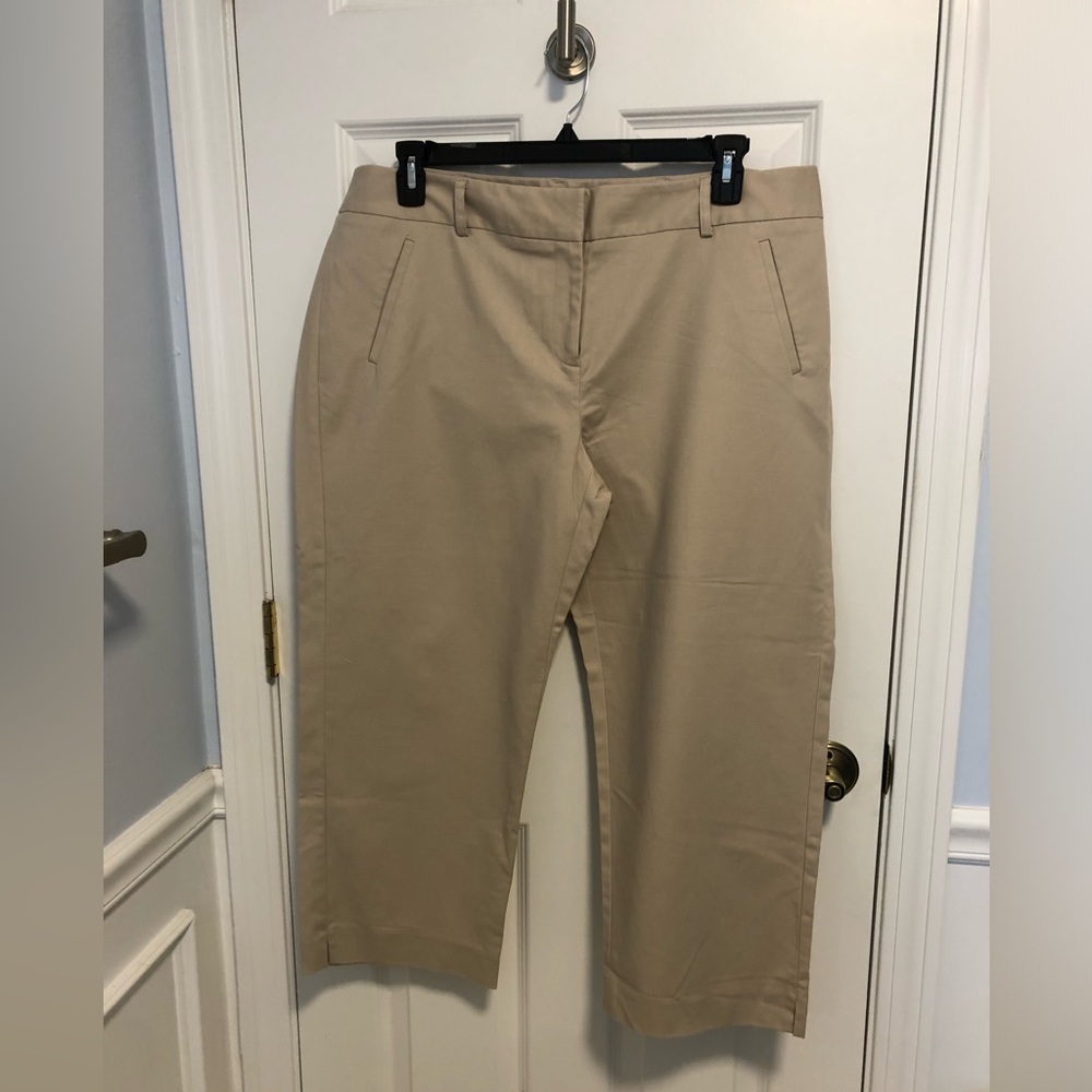 Charter Club Woman Classic Fit 16W khaki capris.Zippered/button closure. Pockets